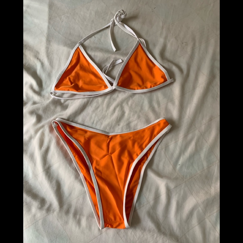 New orange bathing suit